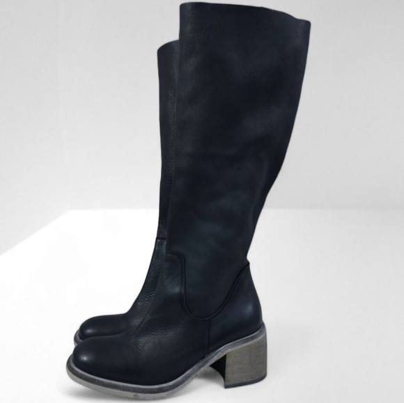 Free People Essential Slouch Boot Womens EU 36.5 Black Leather Tall Boho NEW - Picture 14 of 14
